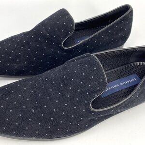Giorgio Brutini Contact Smoking Loafers Shoes / Black /Polka Dots / Slip-Ons 11M